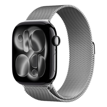 Crong Milano Steel - Stainless Steel Strap for Apple Watch 38/40/41/42 mm (Silver)