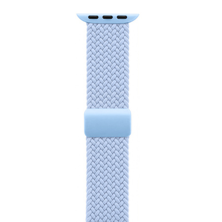 Crong Wave Band - Pletený řemínek pro Apple Watch 38/40/41/42 mm (nebesky modrá)