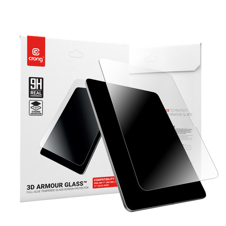 Crong 3D Armour Glass - Tempered glass for iPad Air 11" M3 (2025) / iPad Air 11" M2 (2024) / iPad Pro 11" (2022-2018)