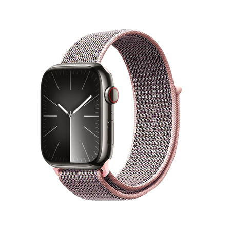 Crong Nylon - Αθλητικό λουράκι για Apple Watch 38/40/41 mm (ανοιχτό ροζ)