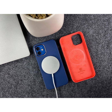 Crong Color Cover Magnetic - Etui iPhone 12 / iPhone 12 Pro MagSafe (koralowy)