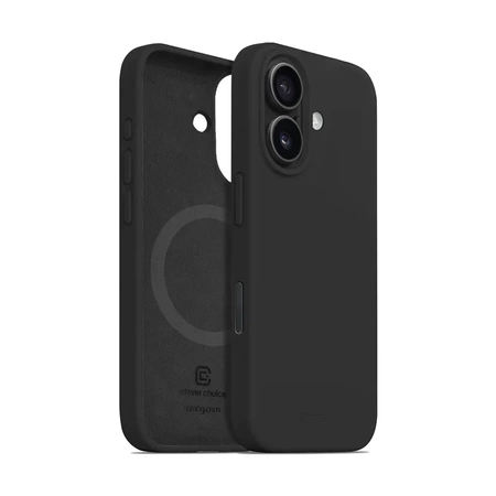 Crong Color Cover Magnetic - калъф MagSafe за iPhone 16 (черен)