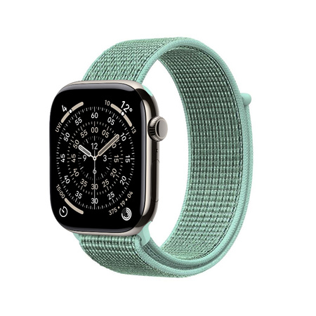 Crong Nylon - Cinturino Sport per Apple Watch 38/40/41/42 mm (Verde Atlantico)
