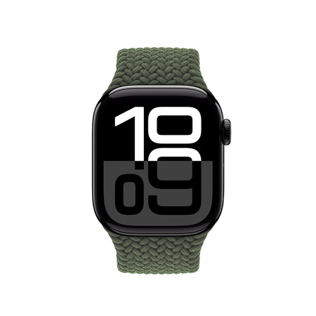 Crong Wave Band – Pleciony pasek do Apple Watch 42/44/45/49 mm (zielony)
