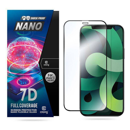 Crong 7D Nano Flexible Glass - 9H hybrid glass for the entire screen of iPhone 12 Pro Max
