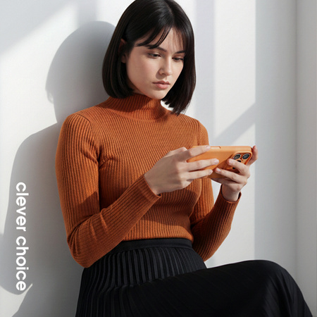 Etui Crong Color Cover Magnetic do iPhone 17 Pro MagSafe Silikonowy Orange