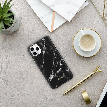 Crong Marble Case - pouzdro pro iPhone 11 Pro (černé)