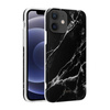 Etui Crong Marble Case do iPhone 12 Mini Czarne Plecki Marmur Modne