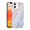 Crong Marble Case - pouzdro pro iPhone 12 Mini (růžové)