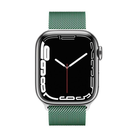 Pasek Crong Milano Steel do Apple Watch 49/46/45/44 mm Bransoleta Zielona