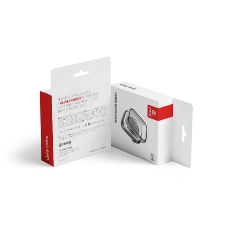 Carcasă Crong Hybrid pentru ceas - Carcasă cu sticlă pentru Apple Watch 41mm (transparentă)