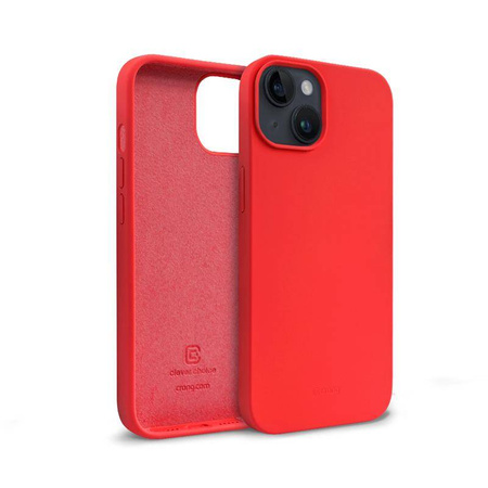 Funda de silicona líquida Crong Color Cover para iPhone 14 Max (rojo)