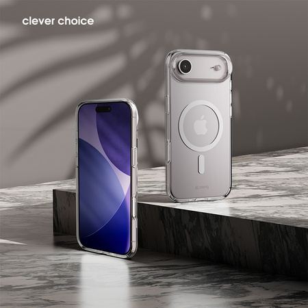 Crong Clear MAG Cover - Калъф MagSafe за iPhone 17 (прозрачен)