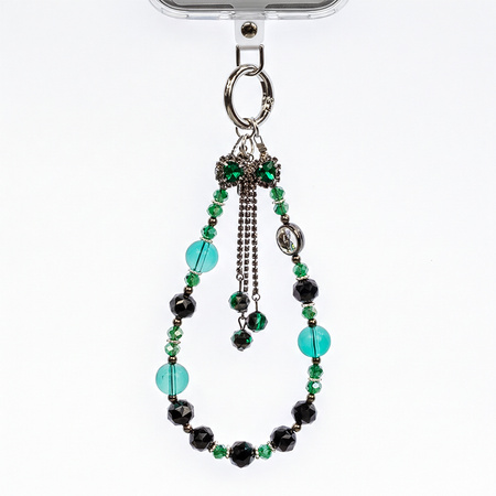 Crong Phone Charm Emerald Bow – каишка за китка за телефон с декоративна панделка