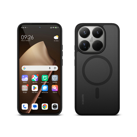 Etui Crong Hybrid MATTE™ Magnetic do Xiaomi 15T MagSafe Czarne Wytrzymałe