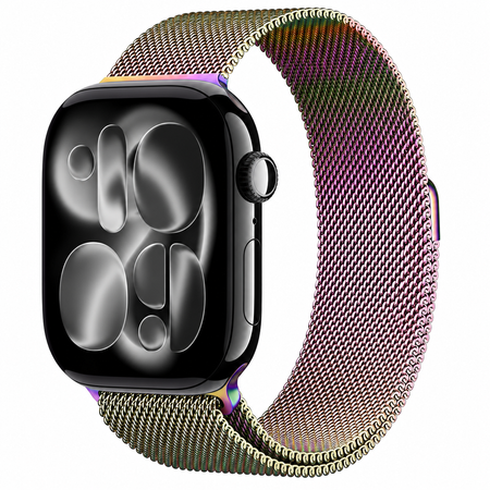Crong Milano Steel - Stainless Steel Strap for Apple Watch 38/40/41/42 mm (Iridescent)