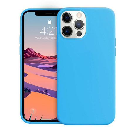 Crong Color Cover - Silikonowe etui do iPhone 12 / iPhone 12 Pro (niebieski) LIMITED EDITION