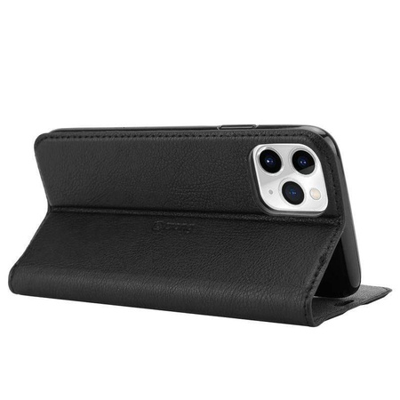 Crong Folio Case - iPhone 11 Pro Max Hülle mit magnetischer Klappe (schwarz)