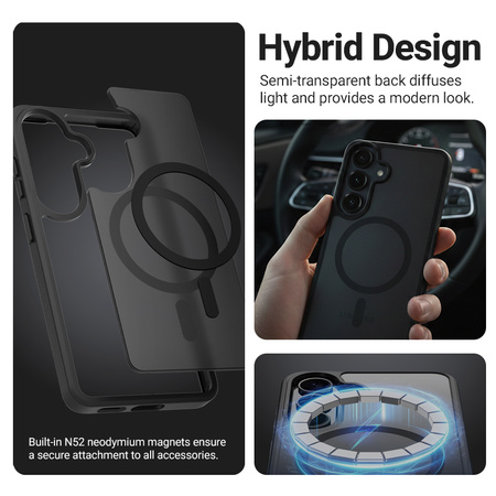 Etui Crong Hybrid MATTE™ Magnetic do OnePlus 15 MagSafe Czarne Wytrzymałe