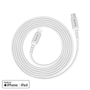 Crong Armor Link - USB-C Lightning Fast Charging MFi Cable 150cm (white)