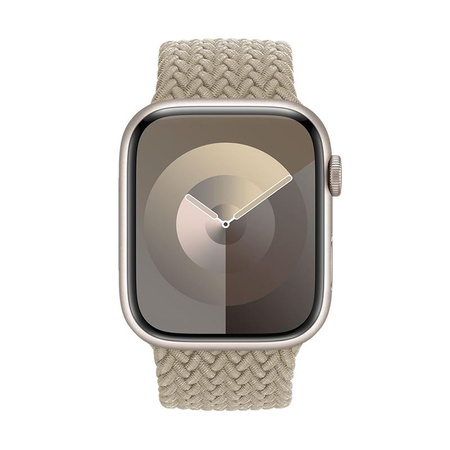 Crong Wave Band - Geflochtenes Armband für Apple Watch 38/40/41/42 mm (steinbeige)