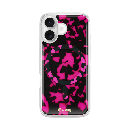 Crong Deluxe MAG Cover - Custodia MagSafe per iPhone 17 (tartaruga rosa)