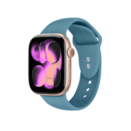 Pasek Crong Liquid do Apple Watch 42/41/40/38 mm Morski Silikonowy