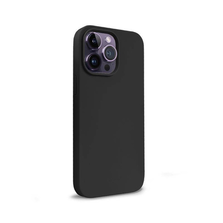 Crong Color Cover Magnetic - Θήκη σιλικόνης με MagSafe για iPhone 14 Pro (μαύρο)