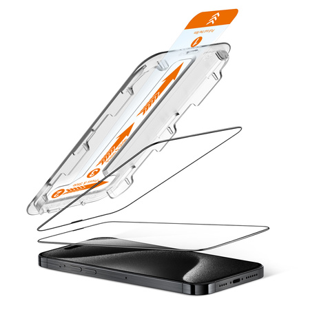 Szkło Crong EasyShield do iPhone 15 Pro Max Hartowane 9H z Aplikatorem 2szt