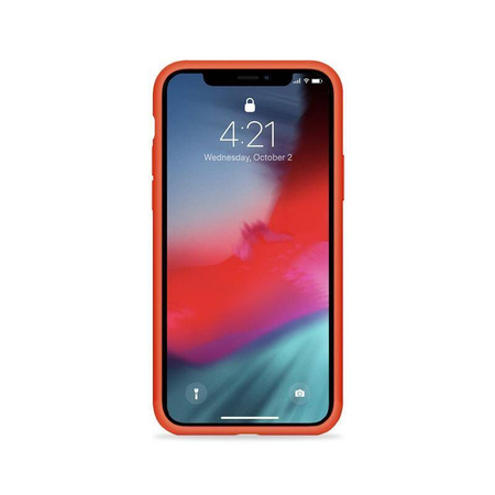 Etui Crong Color Cover do iPhone 11 Pro Silikonowe Czerwone z Mikrofibrą