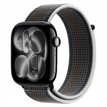 Curea sport Crong Nylon pentru Apple Watch 38/40/41/42 mm (Midnight Run)