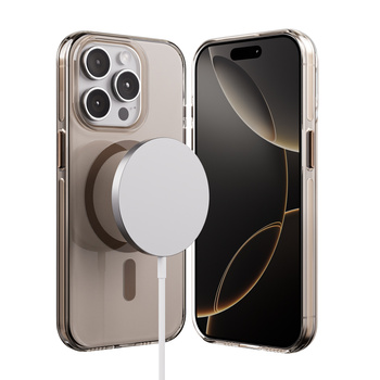 Crong Clear MAG Pro - калъф MagSafe за iPhone 15 Pro (пустинен)