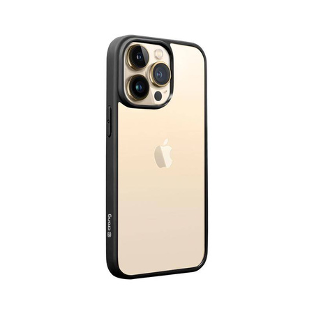 Etui Przezroczyste do iPhone 13 Pro Max Crong Clear Cover Case Bezbarwny z Czarną Ramką