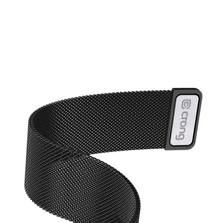 Crong Milano Steel - Milanaisearmband für Apple Watch 40/41/42 mm (schwarz)