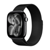 Crong Milano Steel - Correa de acero inoxidable para Apple Watch de 38/40/41/42 mm (negro)
