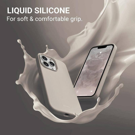 Crong Color Cover - Θήκη σιλικόνης για iPhone 13 mini (μπεζ)