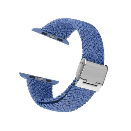 Crong Wave Band - Pletený řemínek pro Apple Watch 38/40/41 mm (modrý)