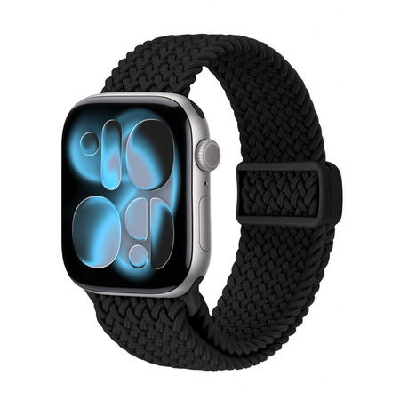 Crong Wave Band - Correa trenzada para Apple Watch de 38/40/41/42 mm (negra)