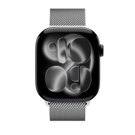 Crong Milano Steel - Correa de acero inoxidable para Apple Watch de 38/40/41/42 mm (plateada)
