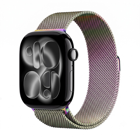 Crong Milano Steel - Stainless Steel Strap for Apple Watch 38/40/41/42 mm (Iridescent)