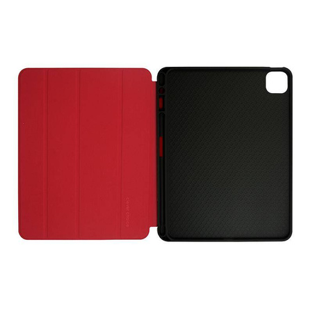 Funda Crong FlexFolio con Apple Pencil (roja) para iPad Air de 11" M3 (2025), iPad Air de 11" M2 (2024), iPad Air de 10,9" (5.ª-4.ª generación) y iPad Pro de 11