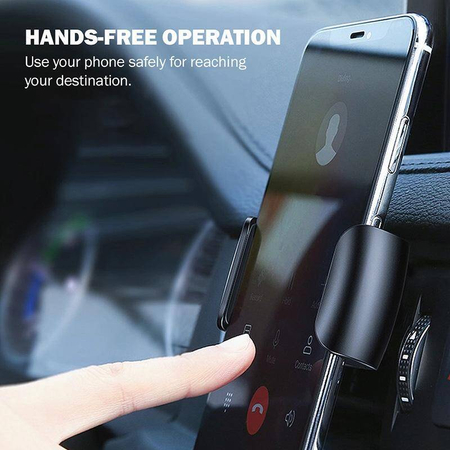 Uchwyt Samochodowy do Telefonu na Kratkę Nawiewu Crong Universal Smart Car Holder Uniwersalny Czarny