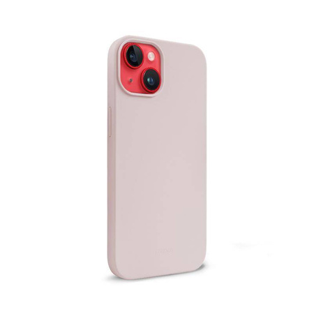 Etui Crong Color Cover do iPhone 14 Plus Silikon Piaskowy Róż z Mikrofibrą