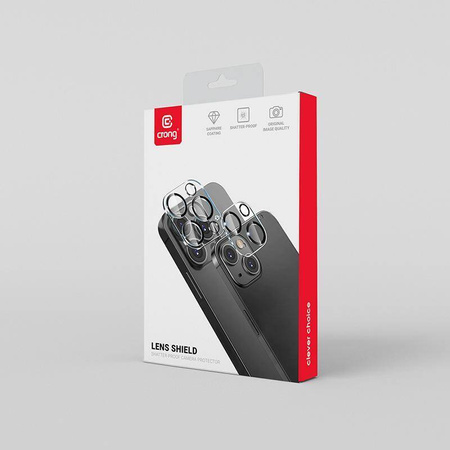 Crong Lens Shield - Стъкло за камерата и обектива на iPhone 14 / iPhone 14 Plus