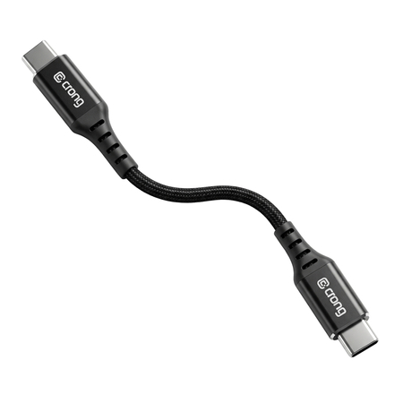 Kabel USB C Crong Armor Link 60W PD 3A 10Gbps szybki przesył czarny 25cm