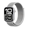 Crong Nylon - Cinturino Sportivo per Apple Watch 44/45/46/49 mm (Grigio Argento)