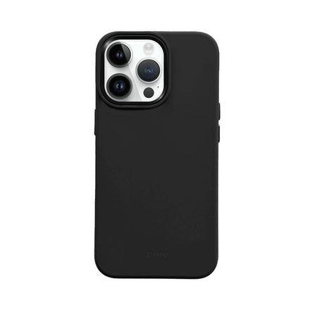 Etui do iPhone 15 Pro MagSafe Crong Color Cover LUX Magnetic Silikonowy Case Ochronny Czarny