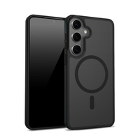 Crong Hybrid Matte Magnetic - kryt MagSafe pro Samsung Galaxy S24 (černý)