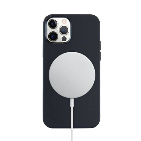 Crong Color Cover Magnetic - iPhone 12 / iPhone 12 Pro MagSafe Tasche (schwarz)