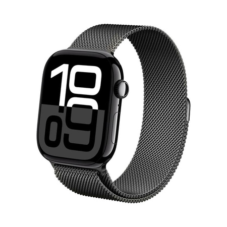 Curea din oțel inoxidabil Crong Milano Steel pentru Apple Watch 38/40/41/42 mm (grafit)